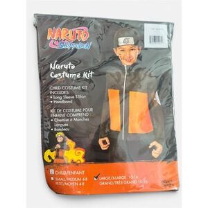 Naruto Shippuden Costume Kit Kids Large XL 10-16 Shirt Headband InSpirit Designs